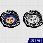 Coraline Button Eyes SVG