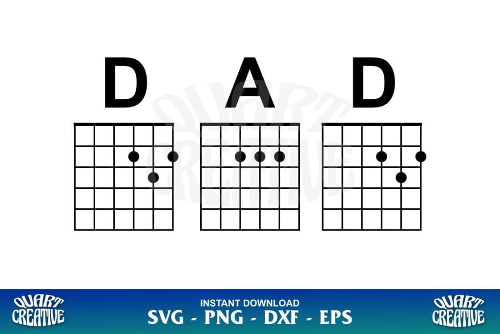 Dad Guitar Chord SVG Dad Guitar Chord SVG