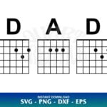 Dad Guitar Chord SVG