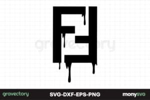 Fendi logo drip SVG