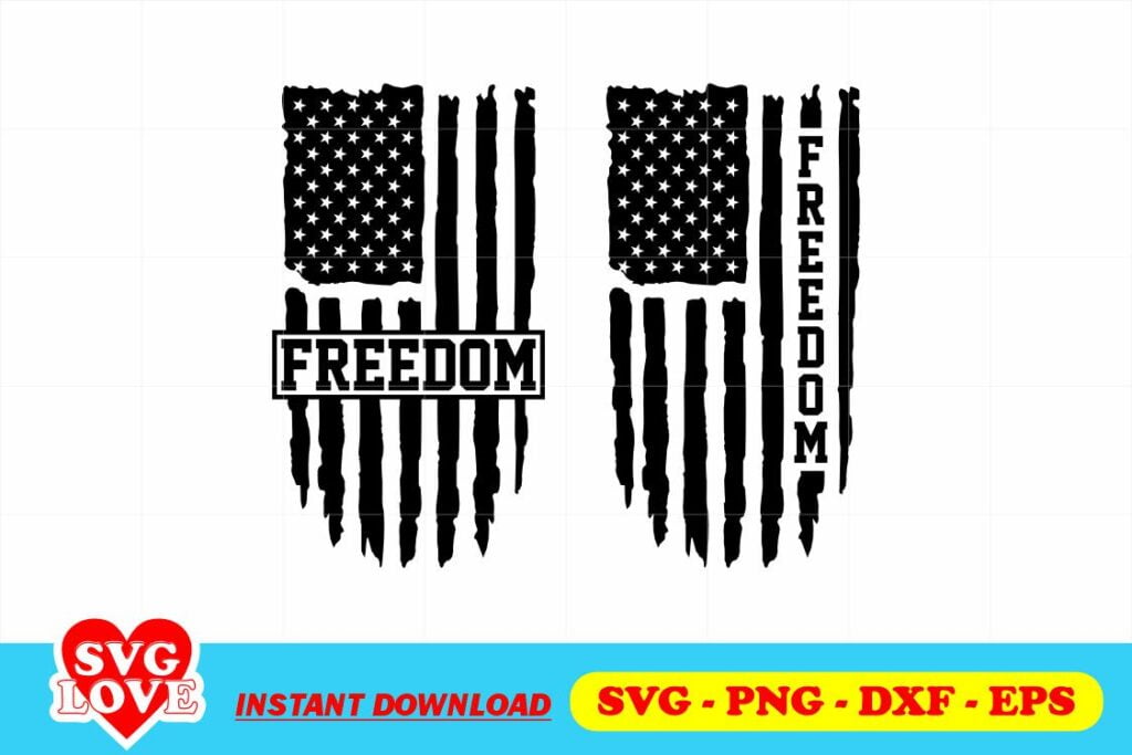 Freedom American Flag SVG - Gravectory