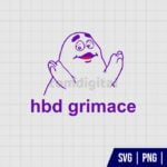 HBD Grimace McDonalds SVG