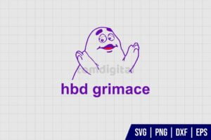 HBD Grimace McDonalds SVG