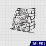 Harry Potter Books Stack SVG