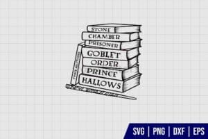 Harry Potter Books Stack SVG