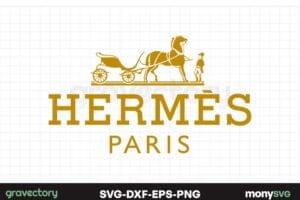 Hermes logo gold SVG