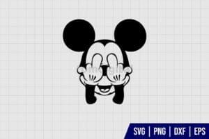 Mickey Mouse Middle Finger SVG