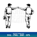 baseball player fistbump svg