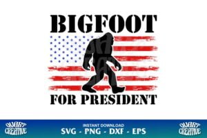 bigfoot for president svg