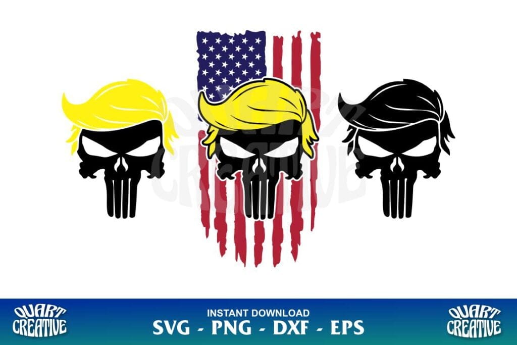 trump punisher usa flag svg