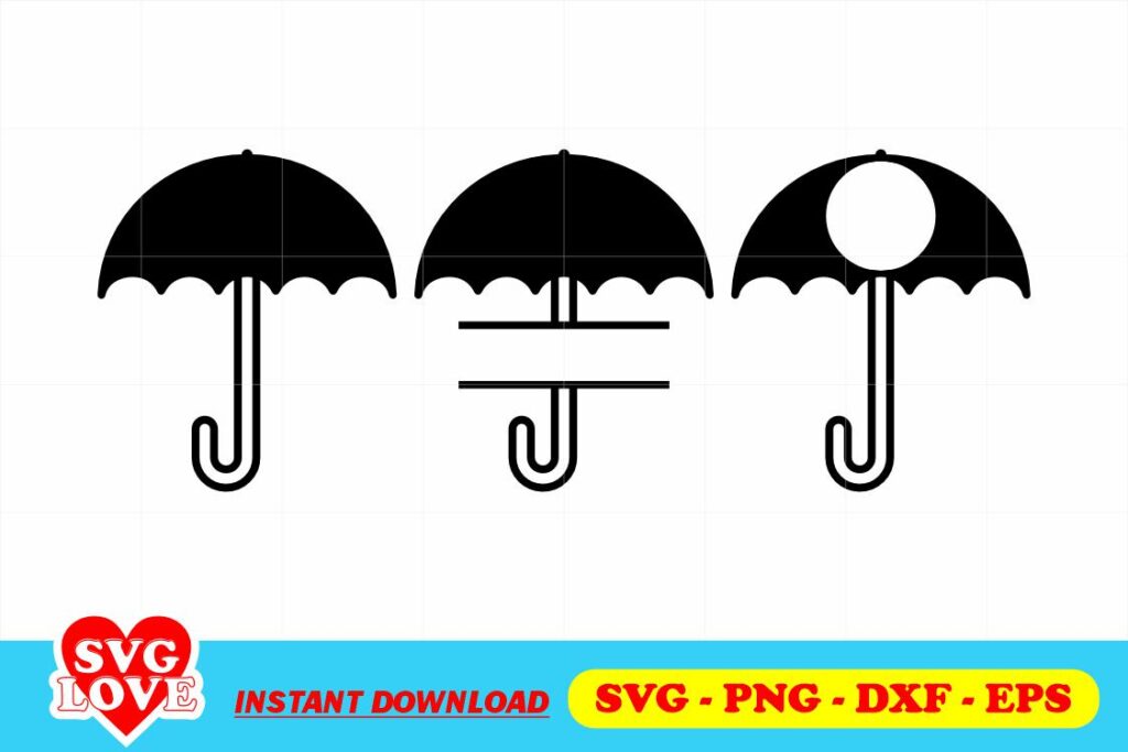 umbrella monogram svg Umbrella Monogram SVG