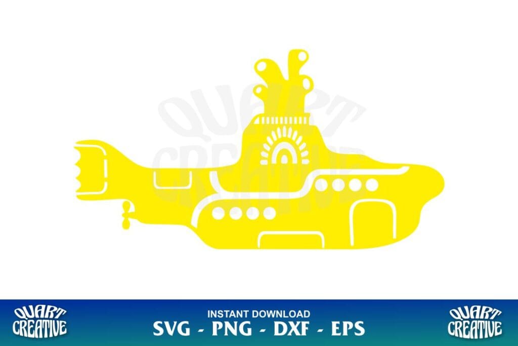 yellow submarine the beatles svg cut file