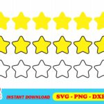 5 Star Review Clipart SVG Cut File