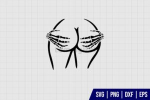 Booty Skeleton Hands SVG