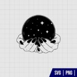 Crystal Ball Halloween Witches SVG