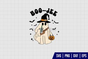 Halloween Ghost Witch Boo Jee SVG