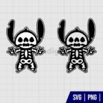 Halloween Stitch Skeleton SVG