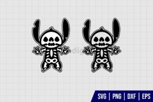 Halloween Stitch Skeleton SVG