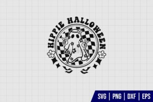 Hippy Halloween Ghost SVG