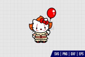 Kitty Cat Pennywise Halloween SVG