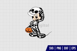 Mickey Skeleton Halloween SVG