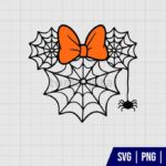 Spider Web Minnie Ears halloween SVG