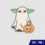Star Wars Baby Yoda Ghost SVG