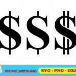 dollar sign svg cut file