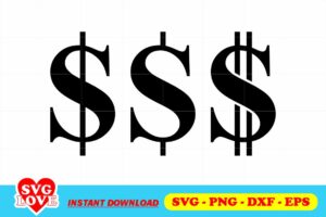 dollar sign svg cut file