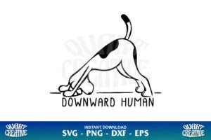 downward human yoga svg