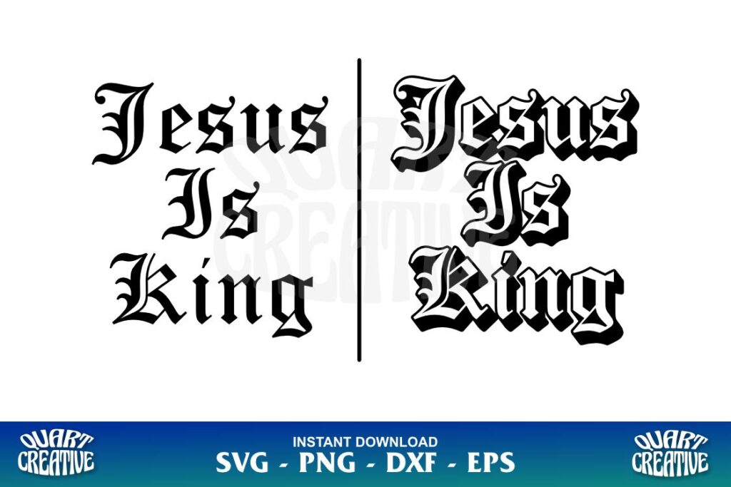 jesus is king svg cut file