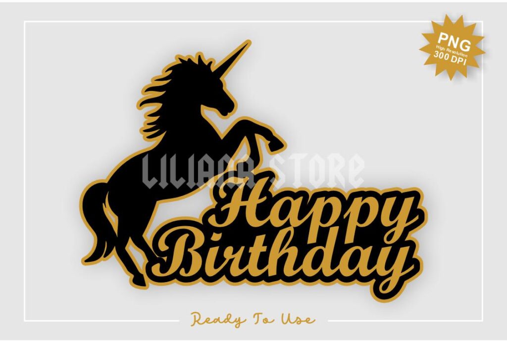 unicorn birthday cake topper printable Unicorn Birthday Cake Topper Printable