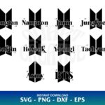 BTS Members SVG Cut File