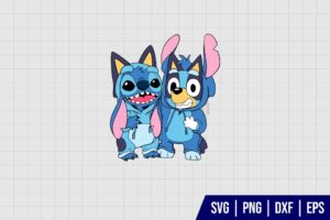 Bluey Stitch Vibe Christmas SVG