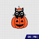 Cat And Pumpkin Halloween SVG