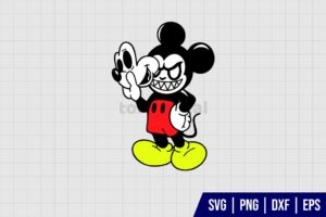 Disney Mickey Horror Face SVG