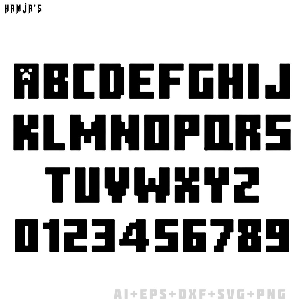 minecraft font svg