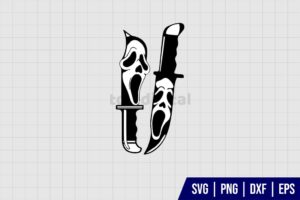 Ghost Face Knife SVG