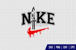 Horror Movie Chucky Knife Halloween Nike Logo SVG