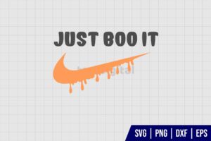 Just Boo It Halloween Swoosh SVG