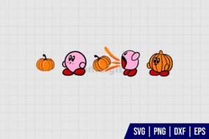 Kirby Pumpkin Halloween SVG