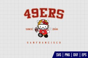 San Francisco 49ers Hello Kitty SVG