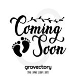 Baby Coming Soon SVG Cut File