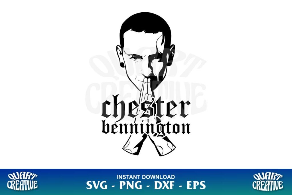 chester bennington outline svg