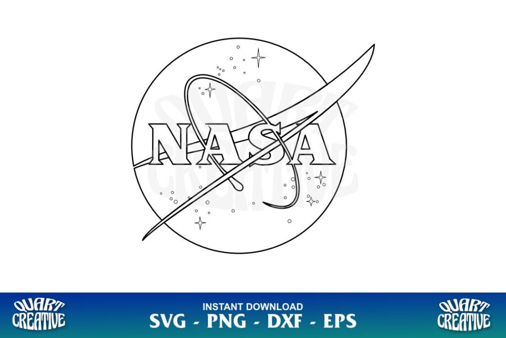 nasa logo outline svg cricut