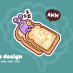 snail sleep sticker