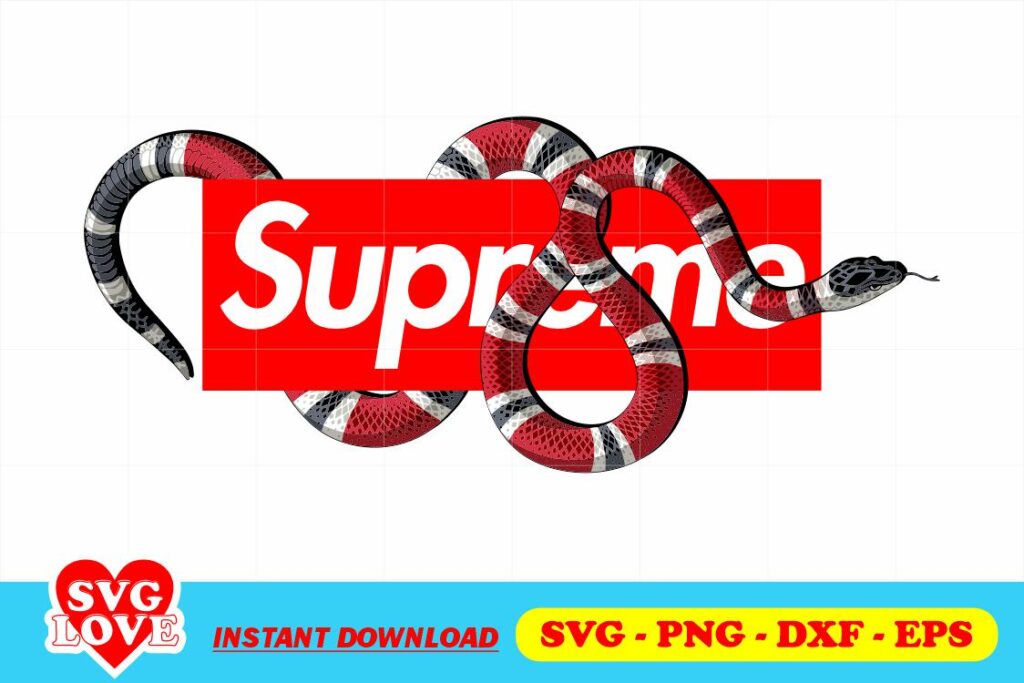 supreme gucci snake logo svg cricut Supreme Gucci Snake Logo SVG Cricut