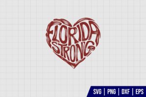 Florida Strong Heart Hurricane Milton Strong SVG