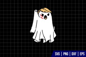 Halloween Trumpkin Ghost President Donald Trump SVG