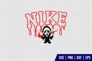 Nike Halloween Ghost Face SVG